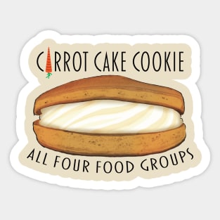 Carrot Cake Cookie - All 4 Food Groups Sticker